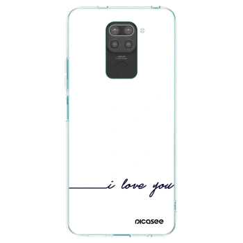 Picasee Xiaomi Redmi Note 9 Hülle - Schwarzes Silikon - Ich liebe dich