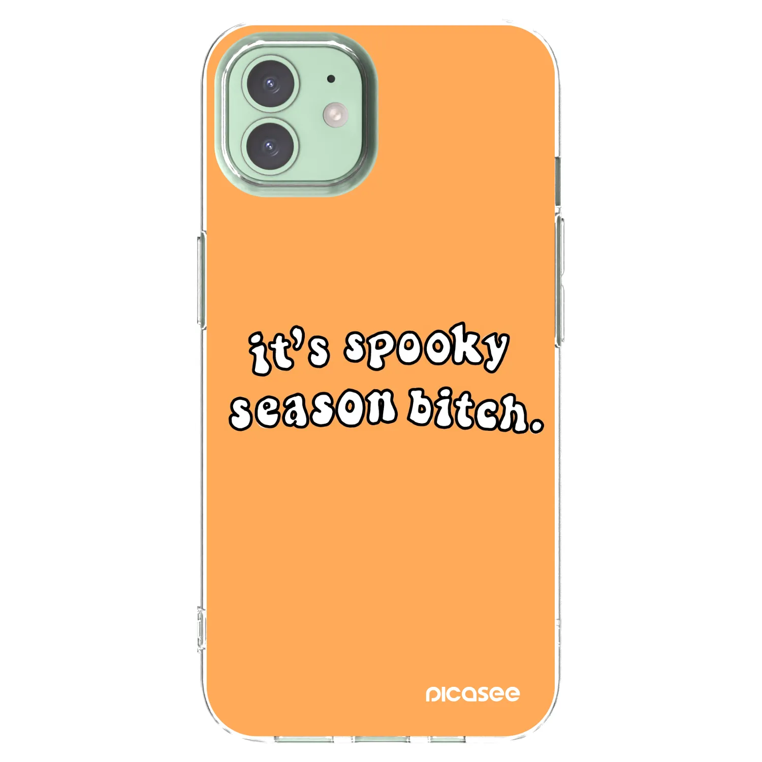 Picasee Apple iPhone 12 Hülle - Transparentes Silikon - Spooky season