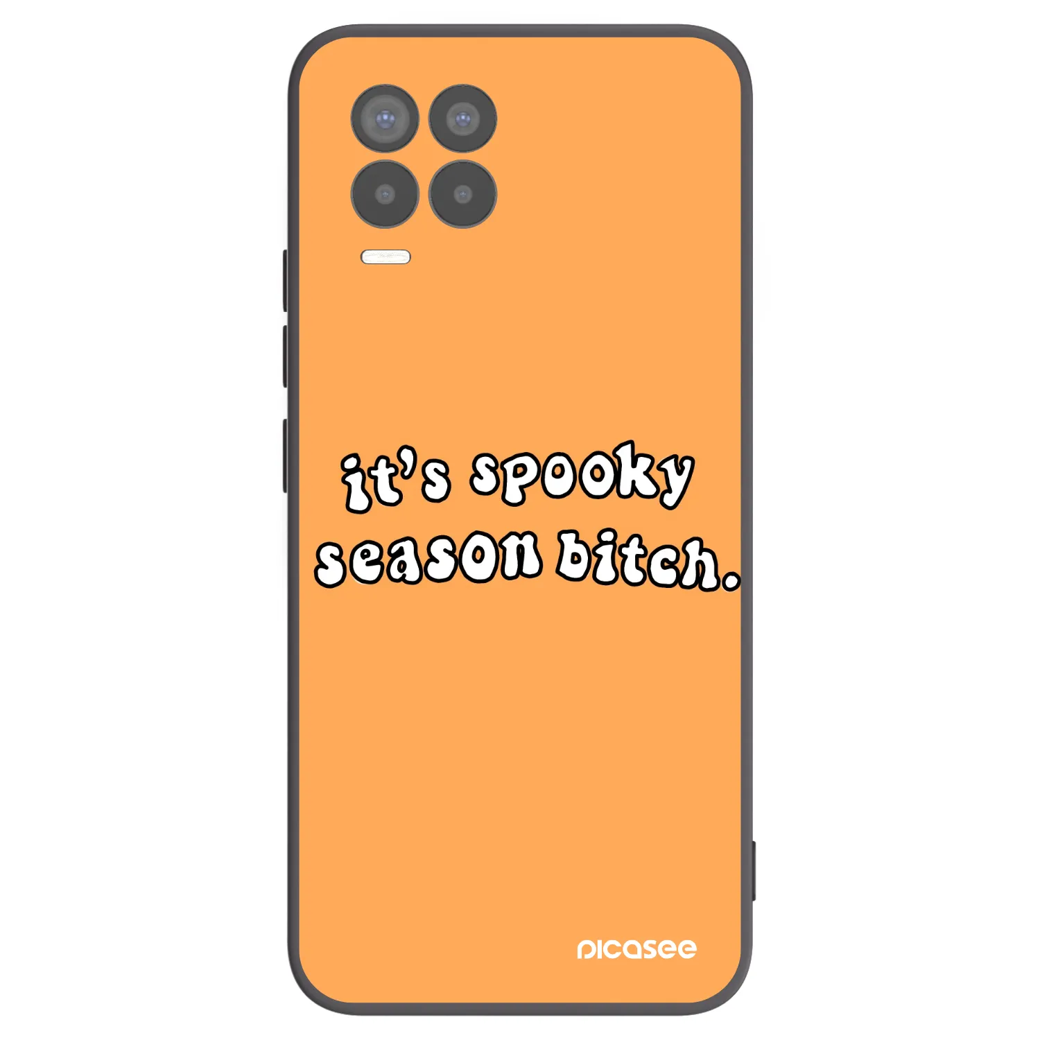 Picasee Realme 8 Pro Hülle - Schwarzes Silikon - Spooky season