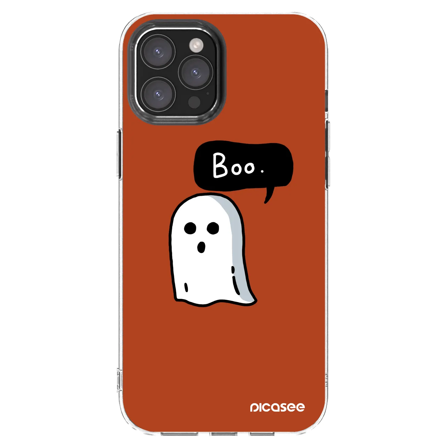 Picasee Apple iPhone 12 Pro Max Hülle - Transparentes Silikon - Boo