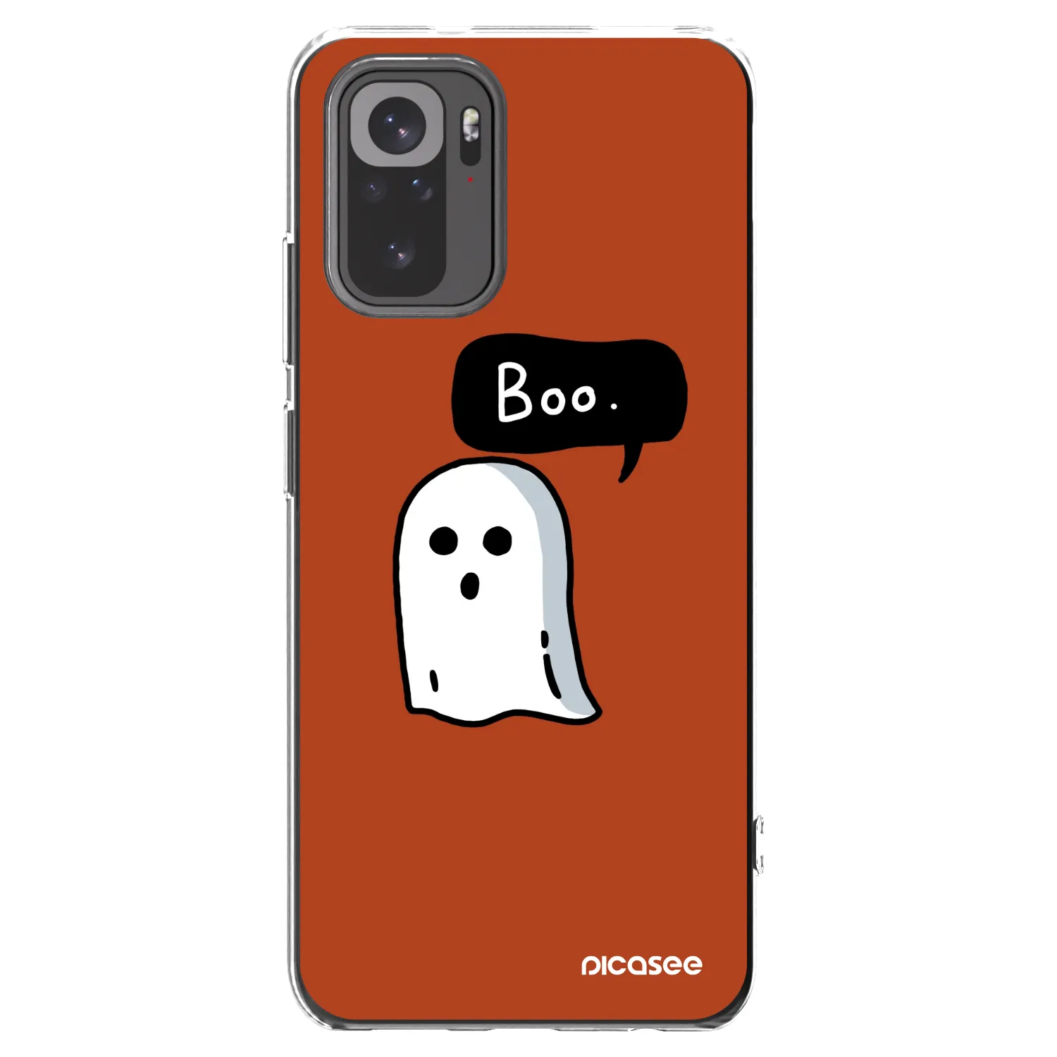 Picasee Xiaomi Redmi Note 10 Hülle - Transparentes Silikon - Boo