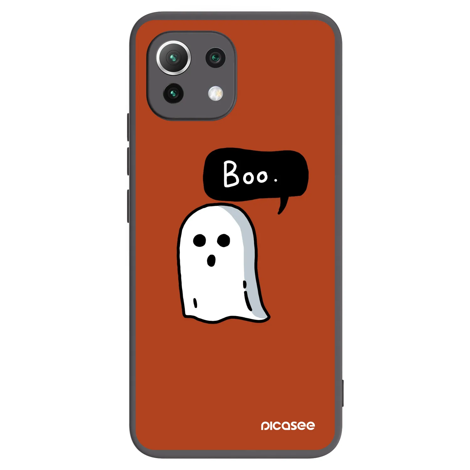 Picasee Xiaomi Mi 11 Lite Hülle - Schwarzes Silikon - Boo