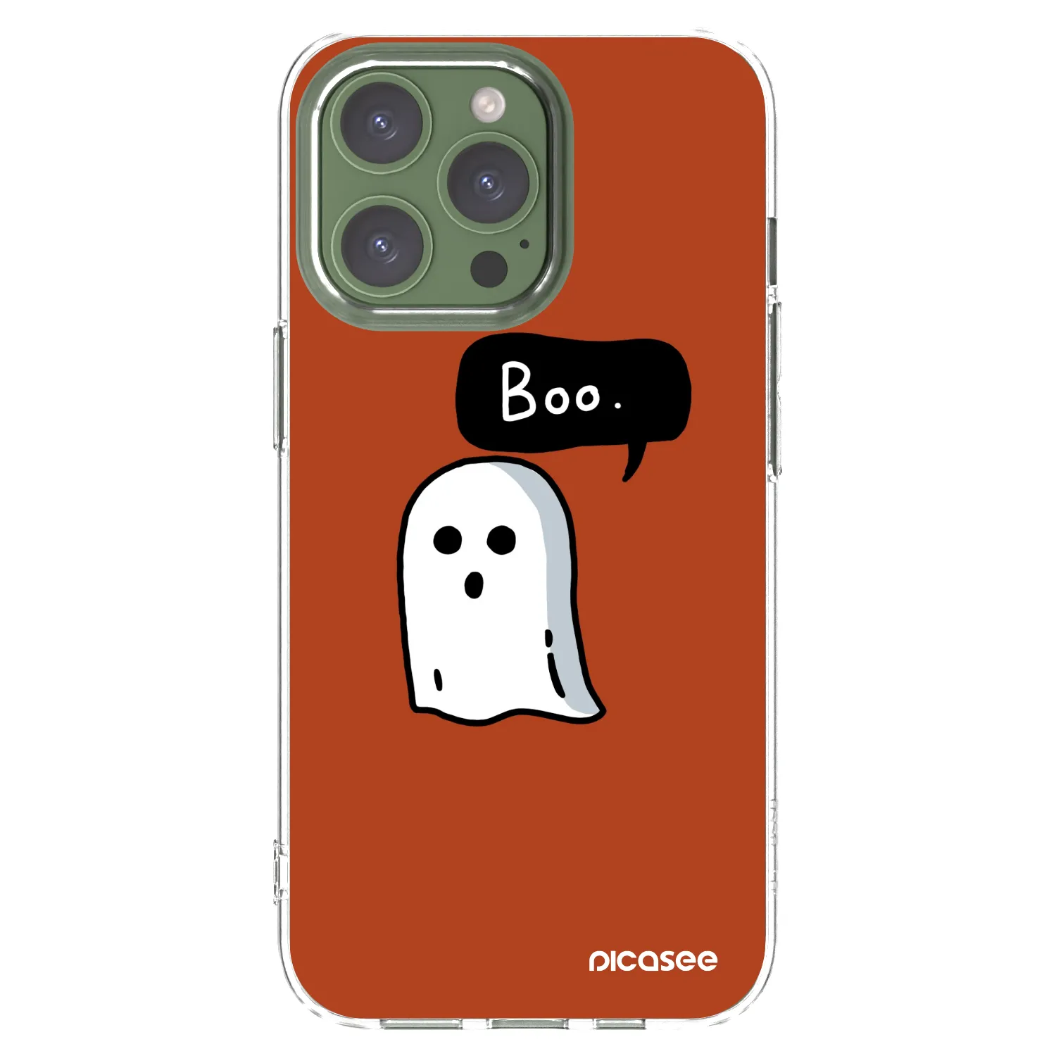 Picasee Apple iPhone 13 Pro Hülle - Transparentes Silikon - Boo