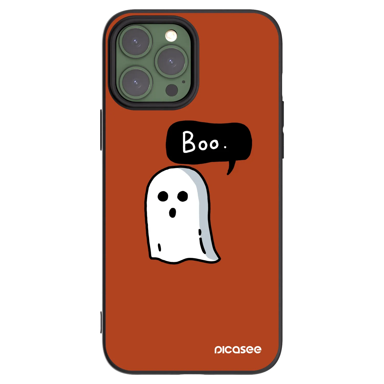 Picasee Apple iPhone 13 Pro Max Hülle - Schwarzes Silikon - Boo