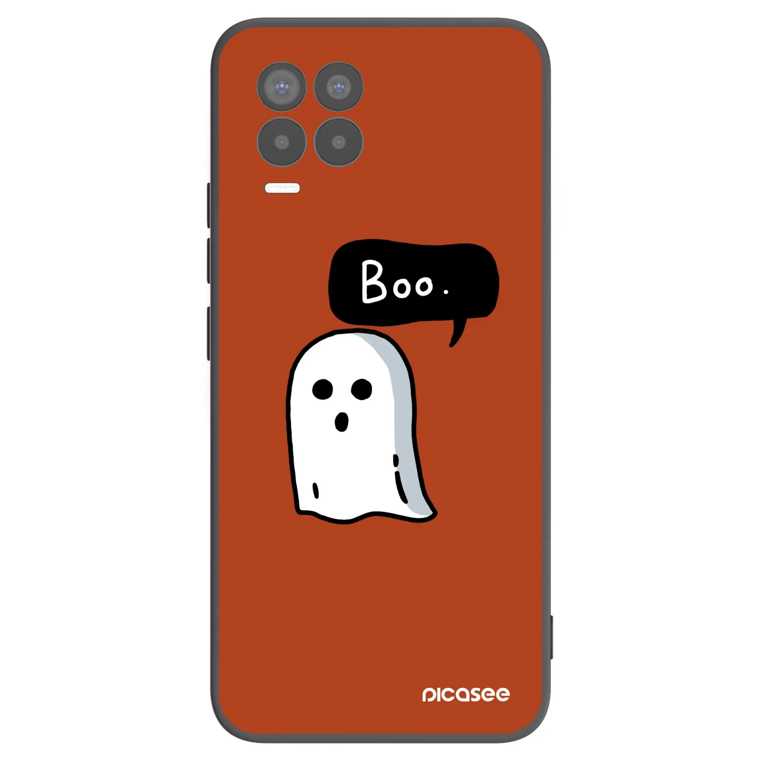 Picasee Realme 8 Pro Hülle - Schwarzes Silikon - Boo