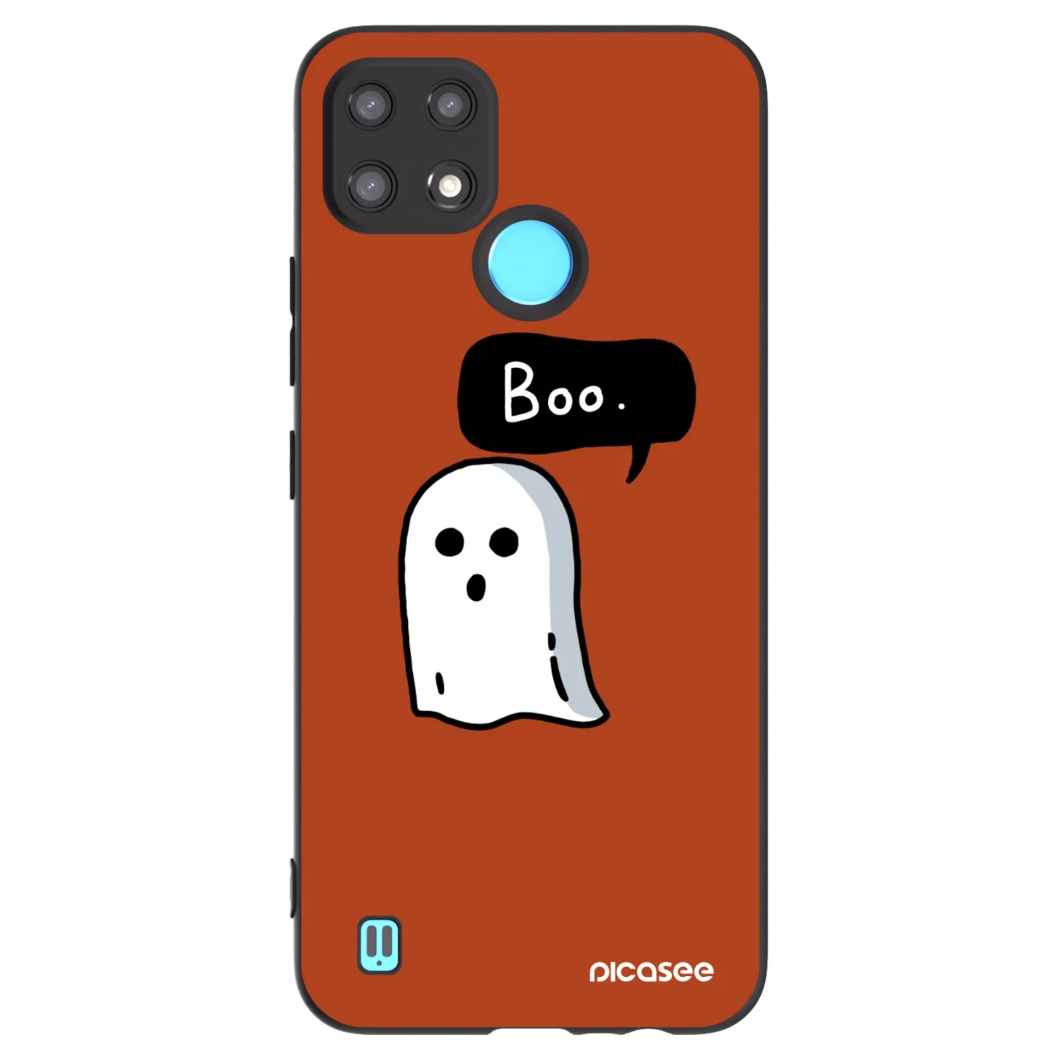Picasee Realme C21 Hülle - Schwarzes Silikon - Boo