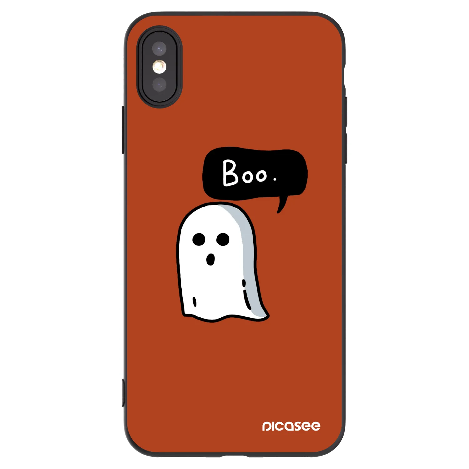 Picasee Apple iPhone XS Max Hülle - Schwarzes Silikon - Boo