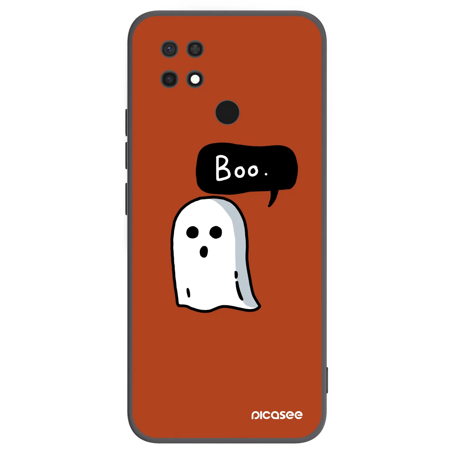 Picasee Xiaomi Redmi 10C Hülle - Schwarzes Silikon - Boo