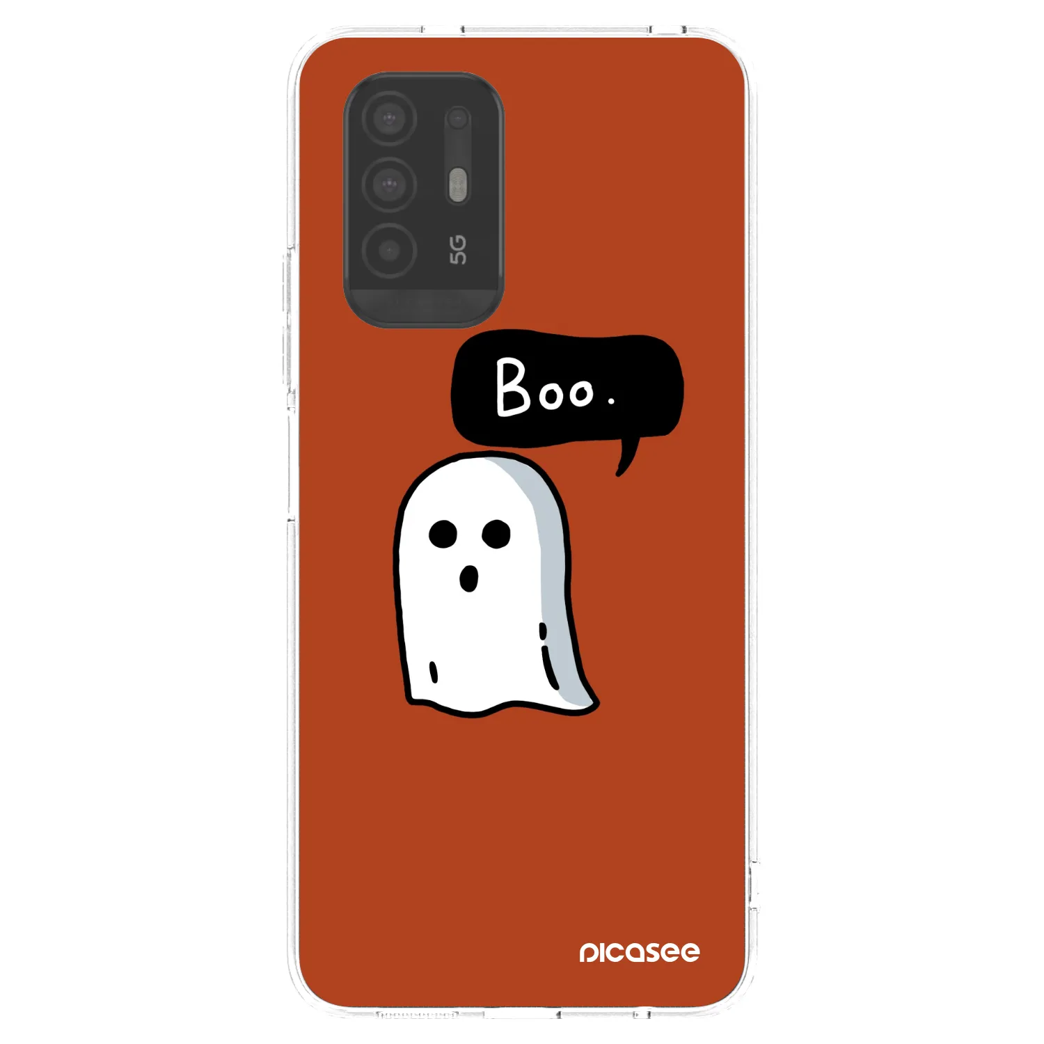 Picasee OPPO A94 5G Hülle - Transparentes Silikon - Boo