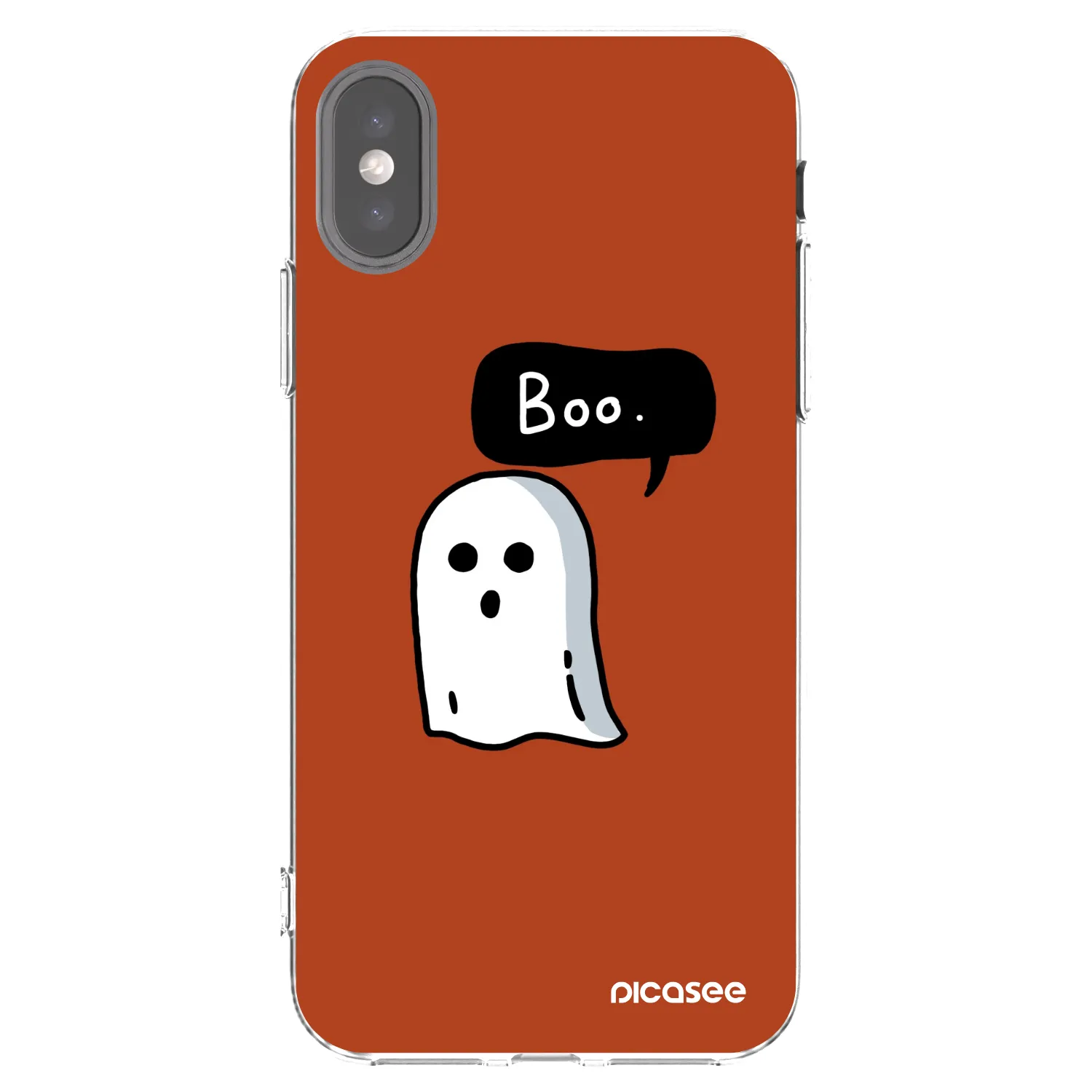 Picasee Apple iPhone X/XS Hülle - Transparentes Silikon - Boo