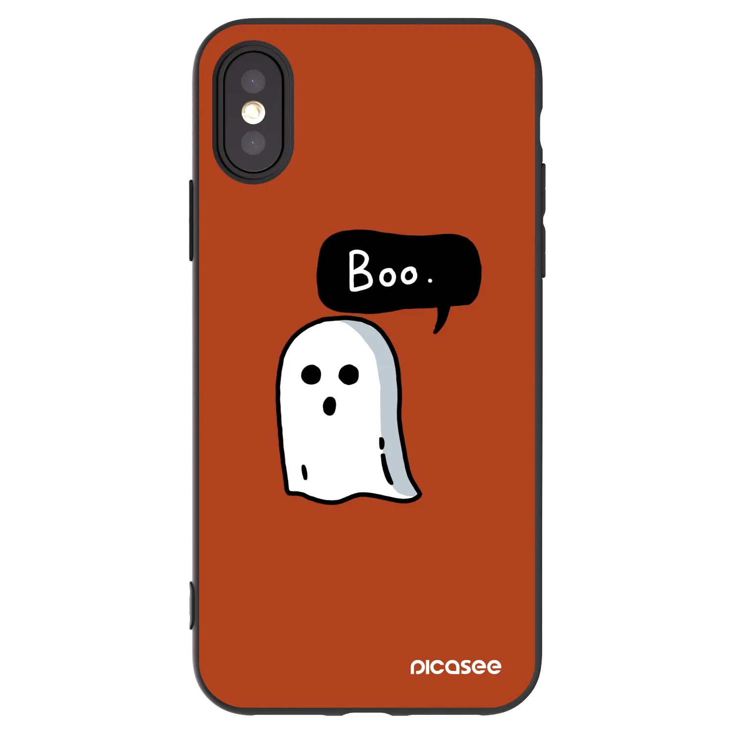 Picasee Apple iPhone X/XS Hülle - Schwarzes Silikon - Boo