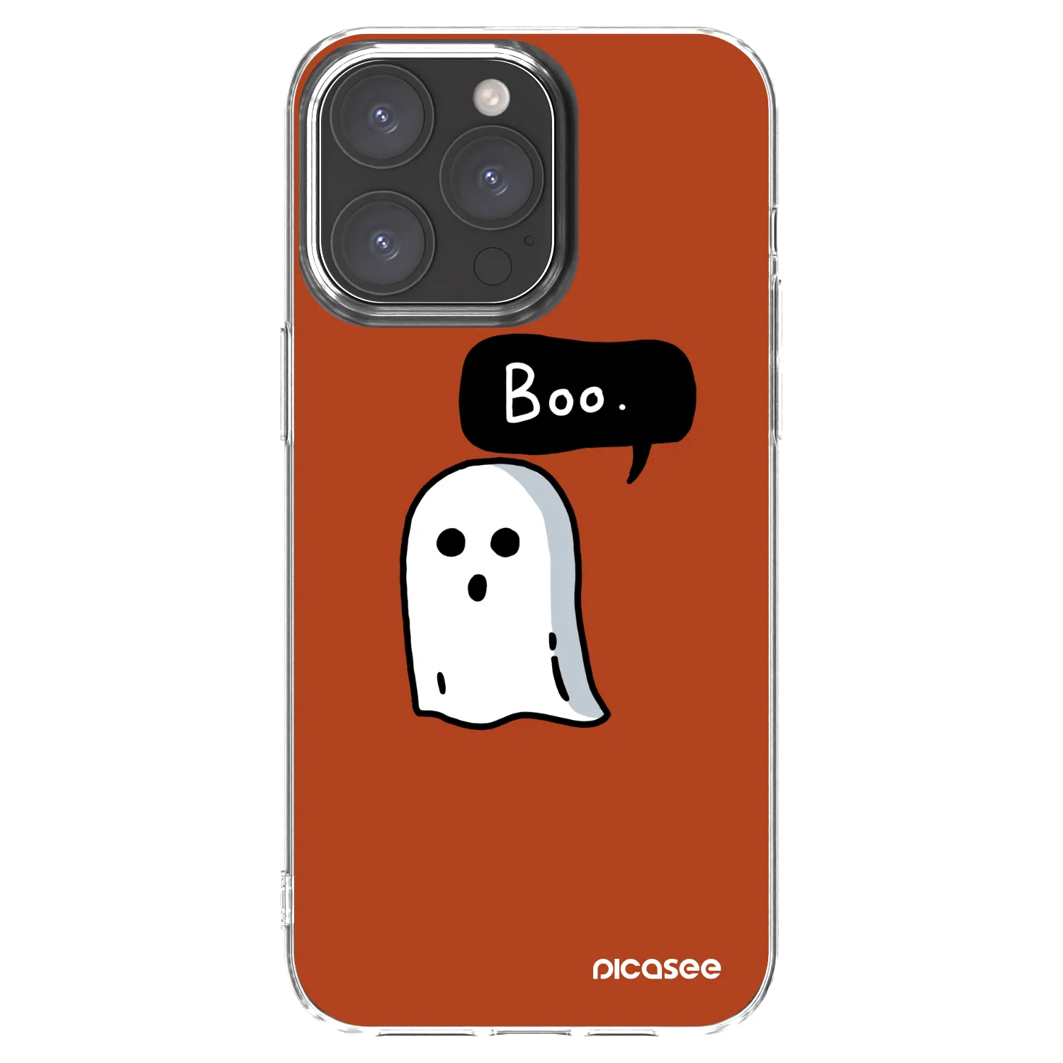 Picasee Apple iPhone 15 Pro Max Hülle - Transparentes Silikon - Boo