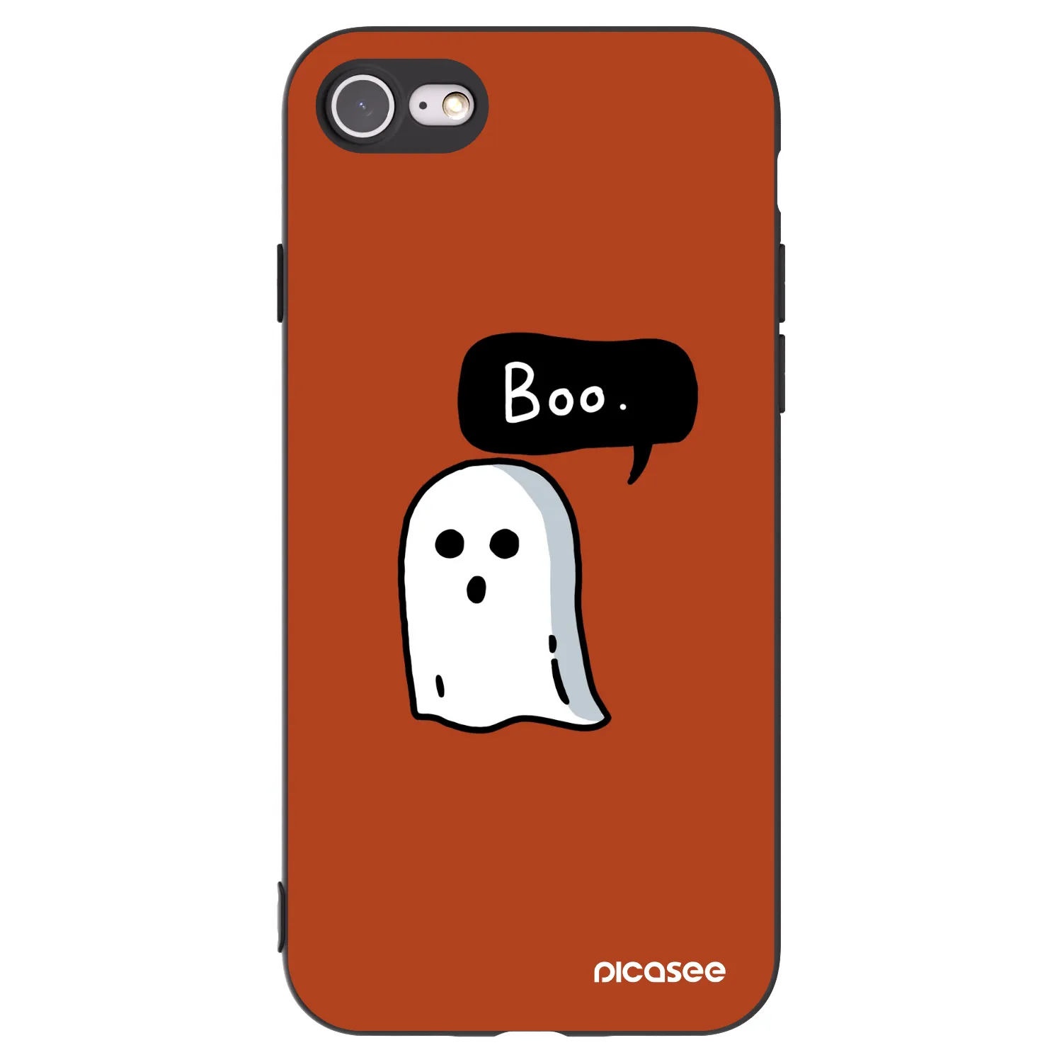 Picasee Apple iPhone 8 Hülle - Schwarzes Silikon - Boo