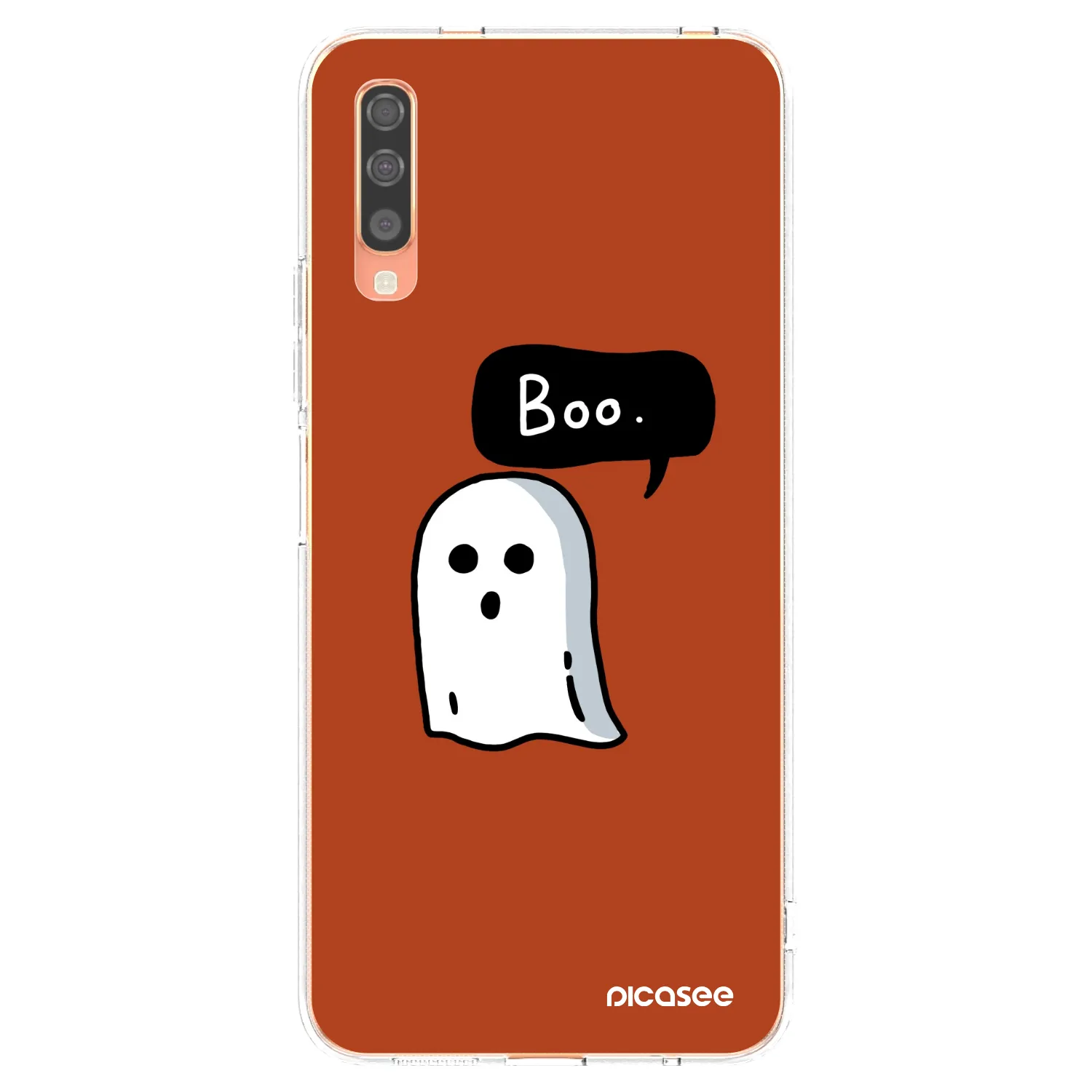 Picasee Samsung Galaxy A70 A705F Hülle - Transparentes Silikon - Boo