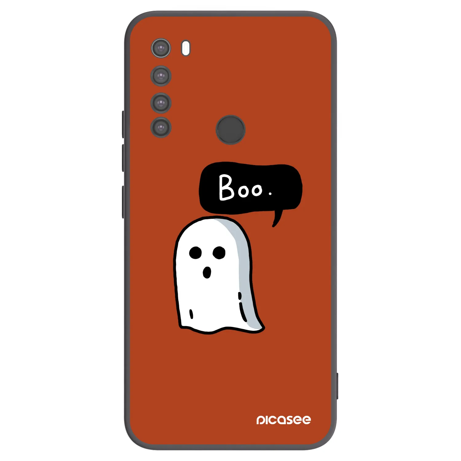 Picasee Xiaomi Redmi Note 8 Hülle - Schwarzes Silikon - Boo