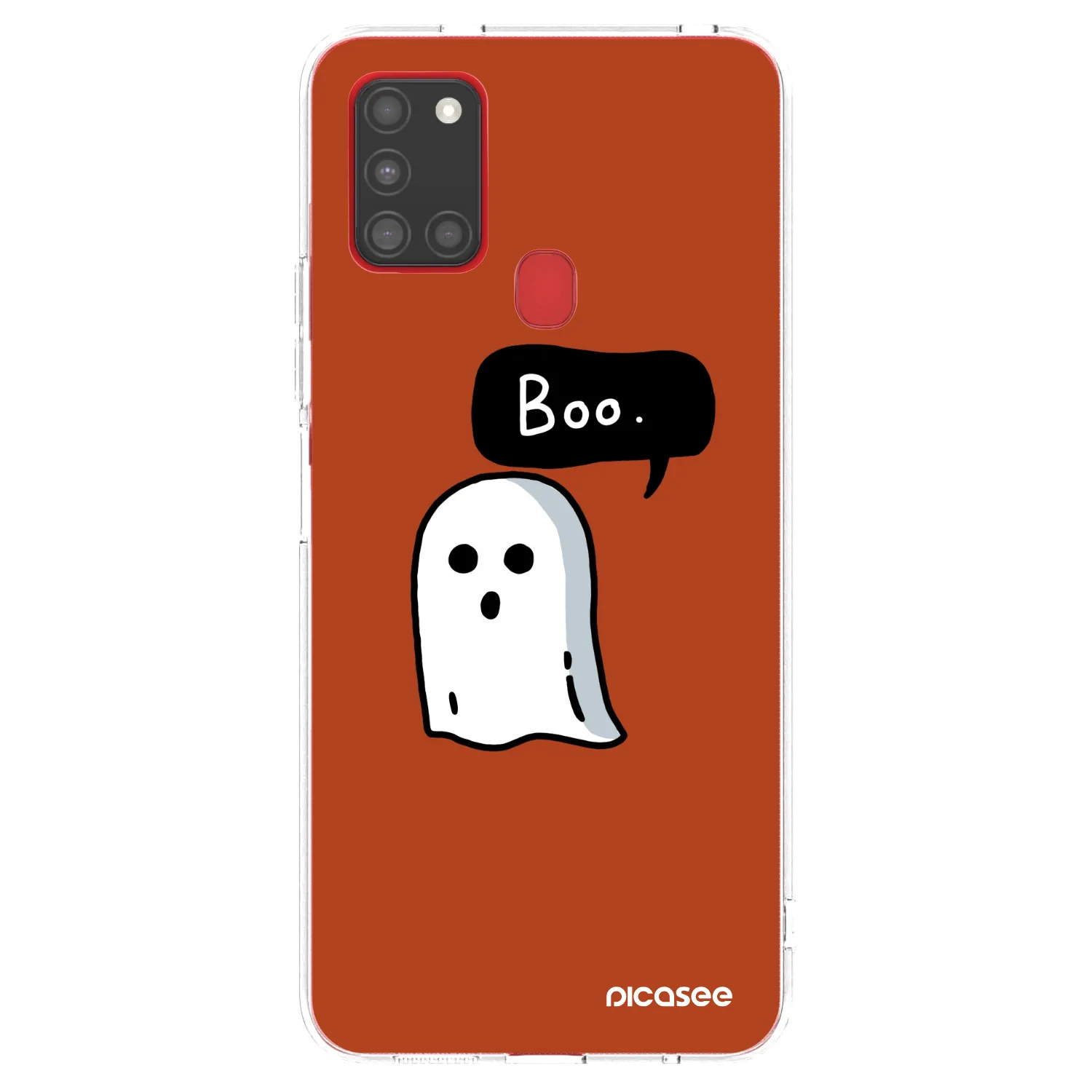 Picasee Samsung Galaxy A21s Hülle - Transparentes Silikon - Boo