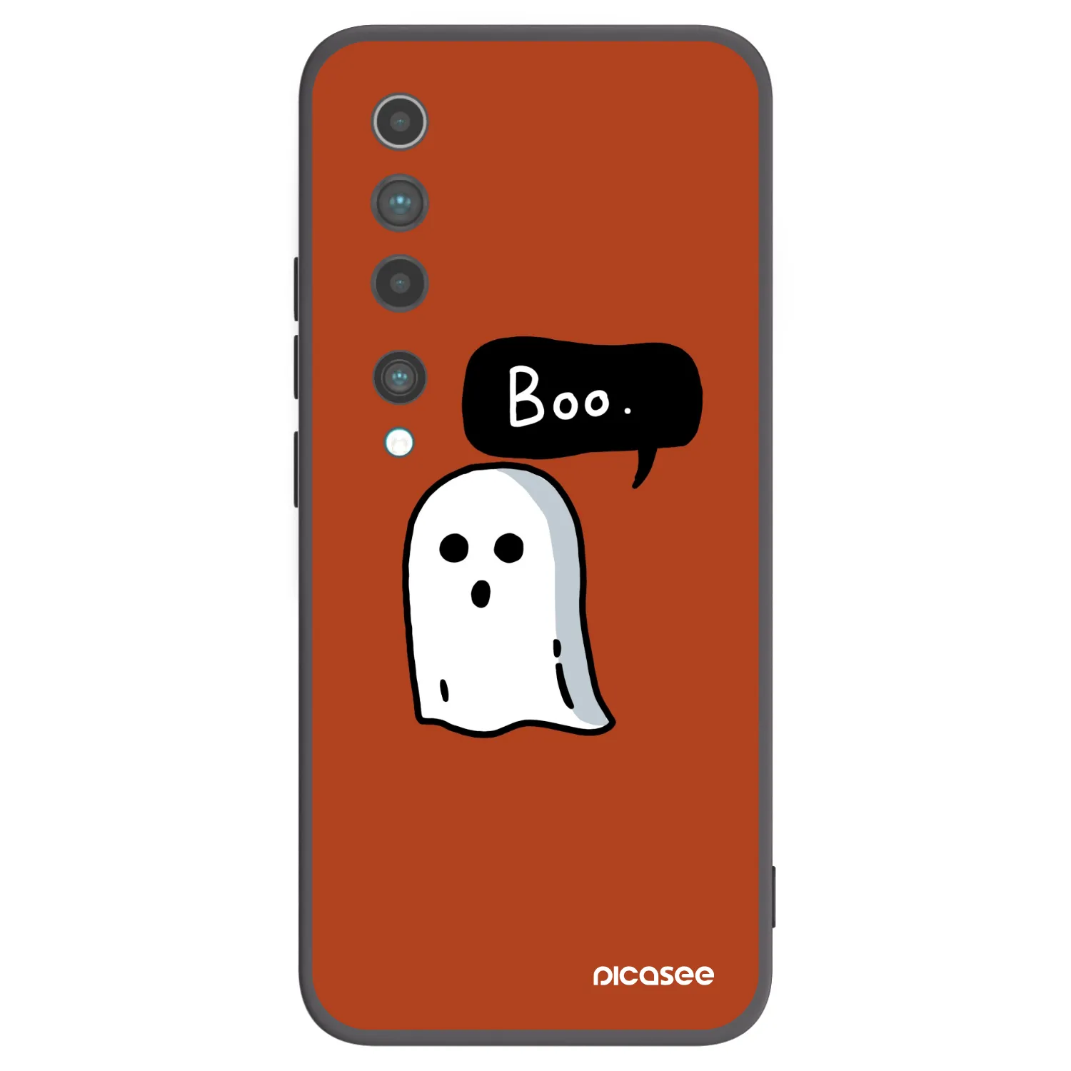 Picasee Xiaomi Mi 10 Hülle - Schwarzes Silikon - Boo