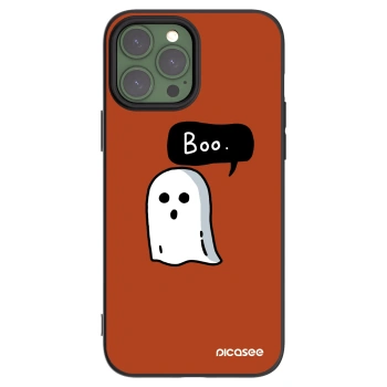 Picasee Apple iPhone 13 Pro Max Hülle - Schwarzes Silikon - Boo