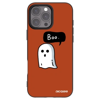 Picasee Apple iPhone 16 Pro Max Hülle - Schwarzes Silikon - Boo