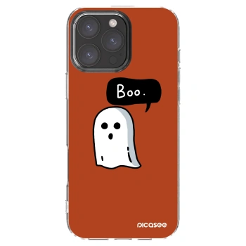 Picasee Apple iPhone 16 Pro Max Hülle - Transparentes Silikon - Boo