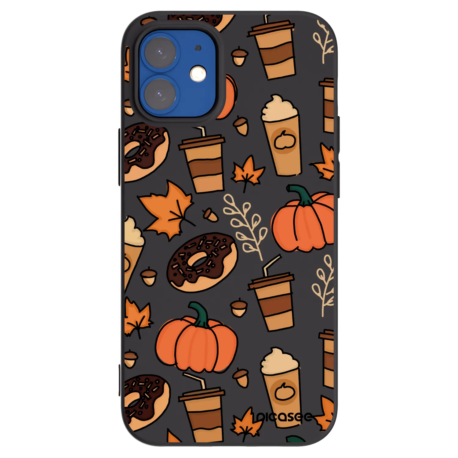 Picasee Apple iPhone 12 mini Hülle - Schwarzes Silikon - Fallovers