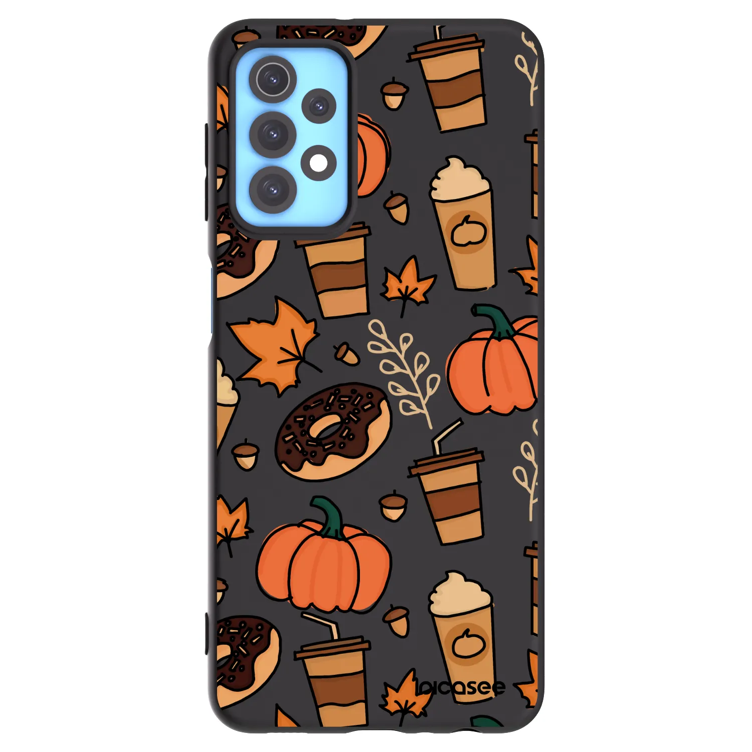 Picasee Samsung Galaxy A32 4G SM-A325F Hülle - Schwarzes Silikon - Fallovers