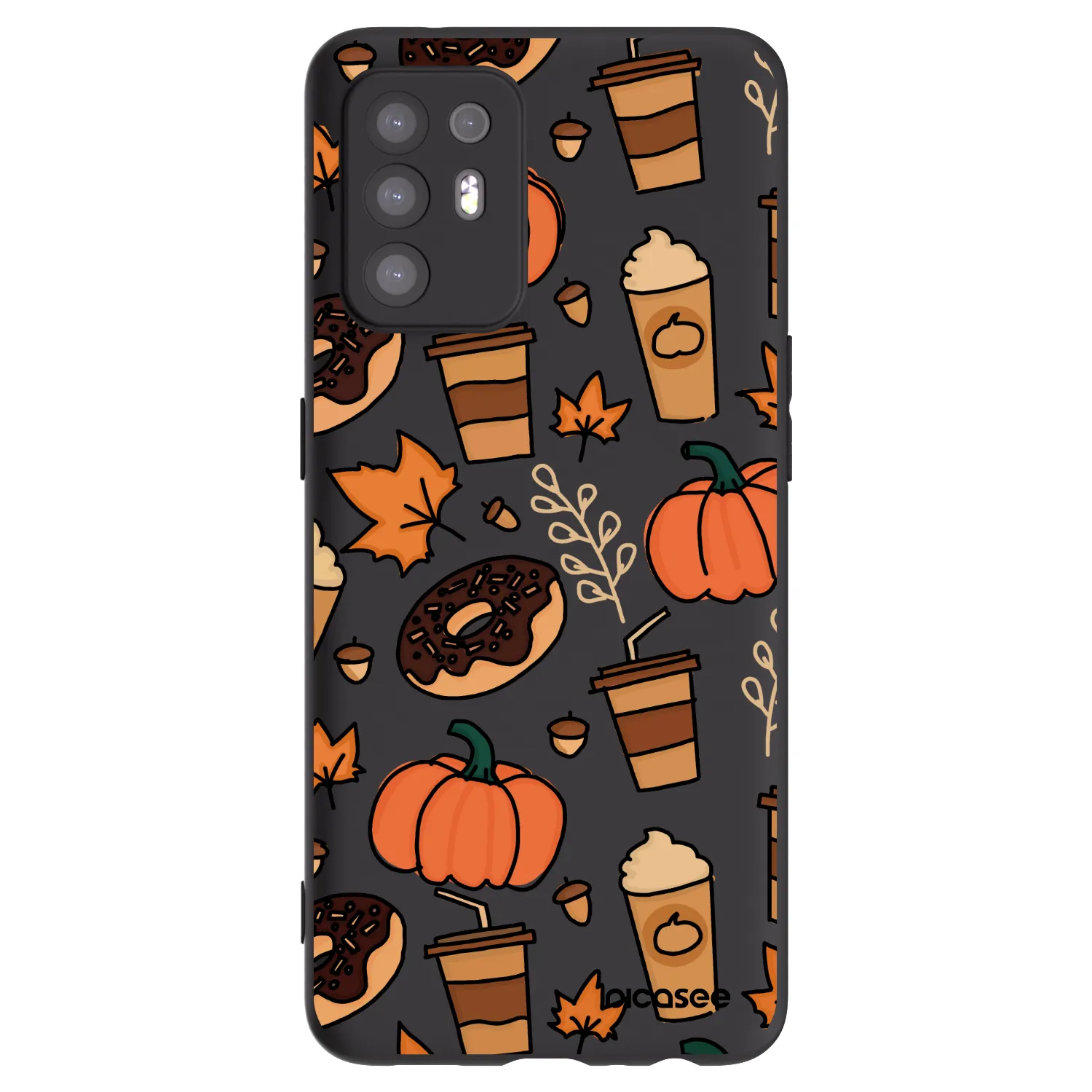 Picasee OPPO A94 5G Hülle - Schwarzes Silikon - Fallovers