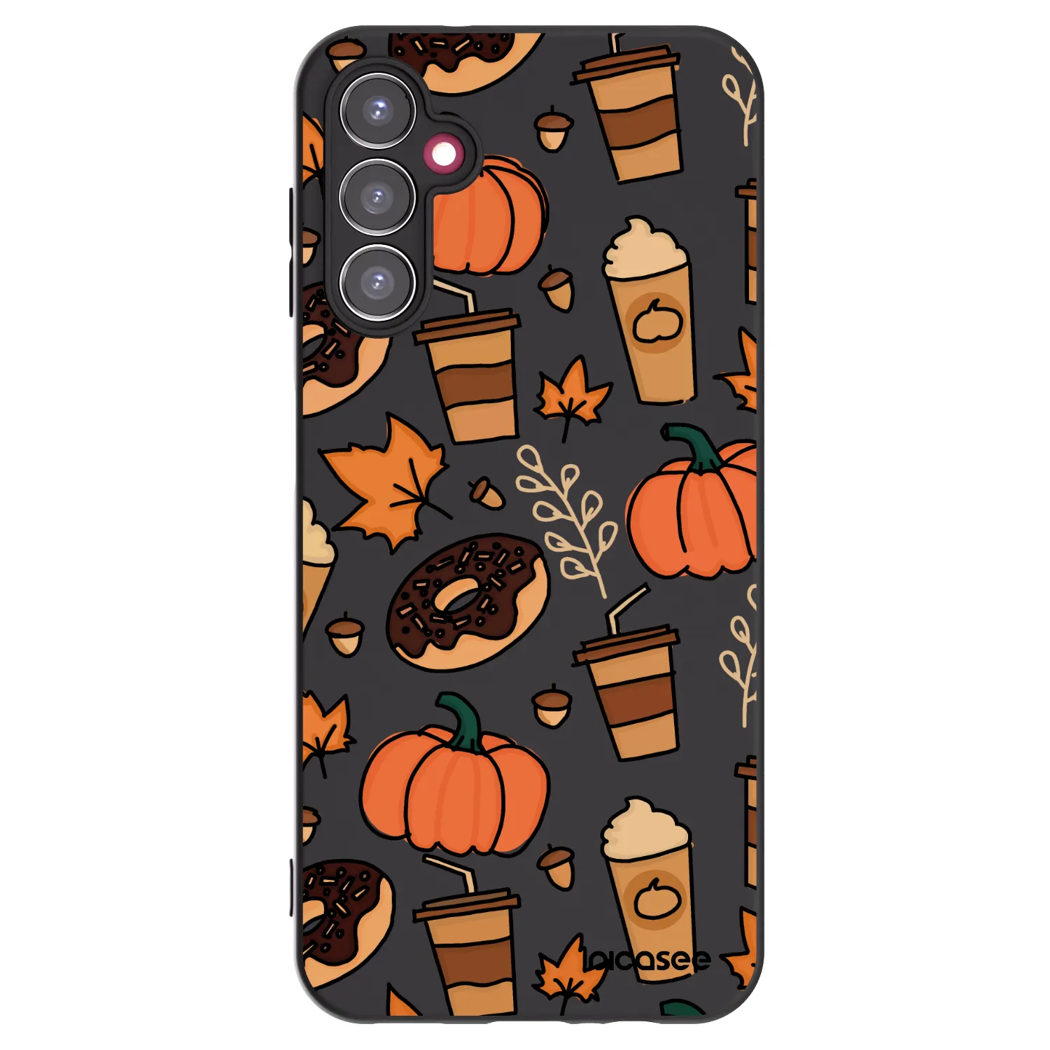 Picasee Samsung Galaxy A14 4G A145R Hülle - Schwarzes Silikon - Fallovers