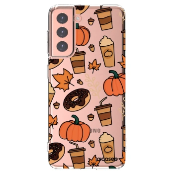 Picasee Samsung Galaxy S21 5G G991B Hülle - Transparentes Silikon - Fallovers