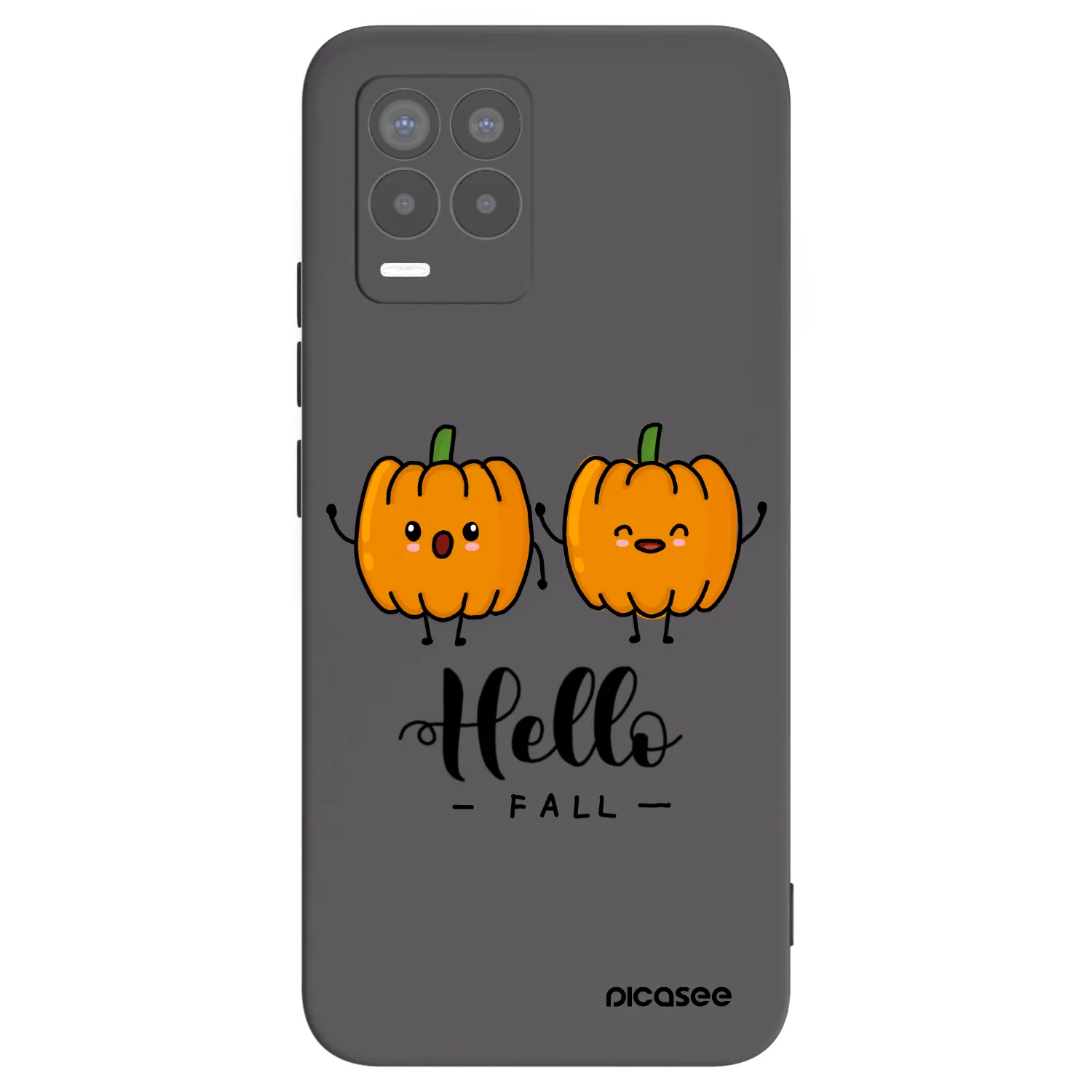 Picasee Realme 8 Pro Hülle - Schwarzes Silikon - Hallo Fall