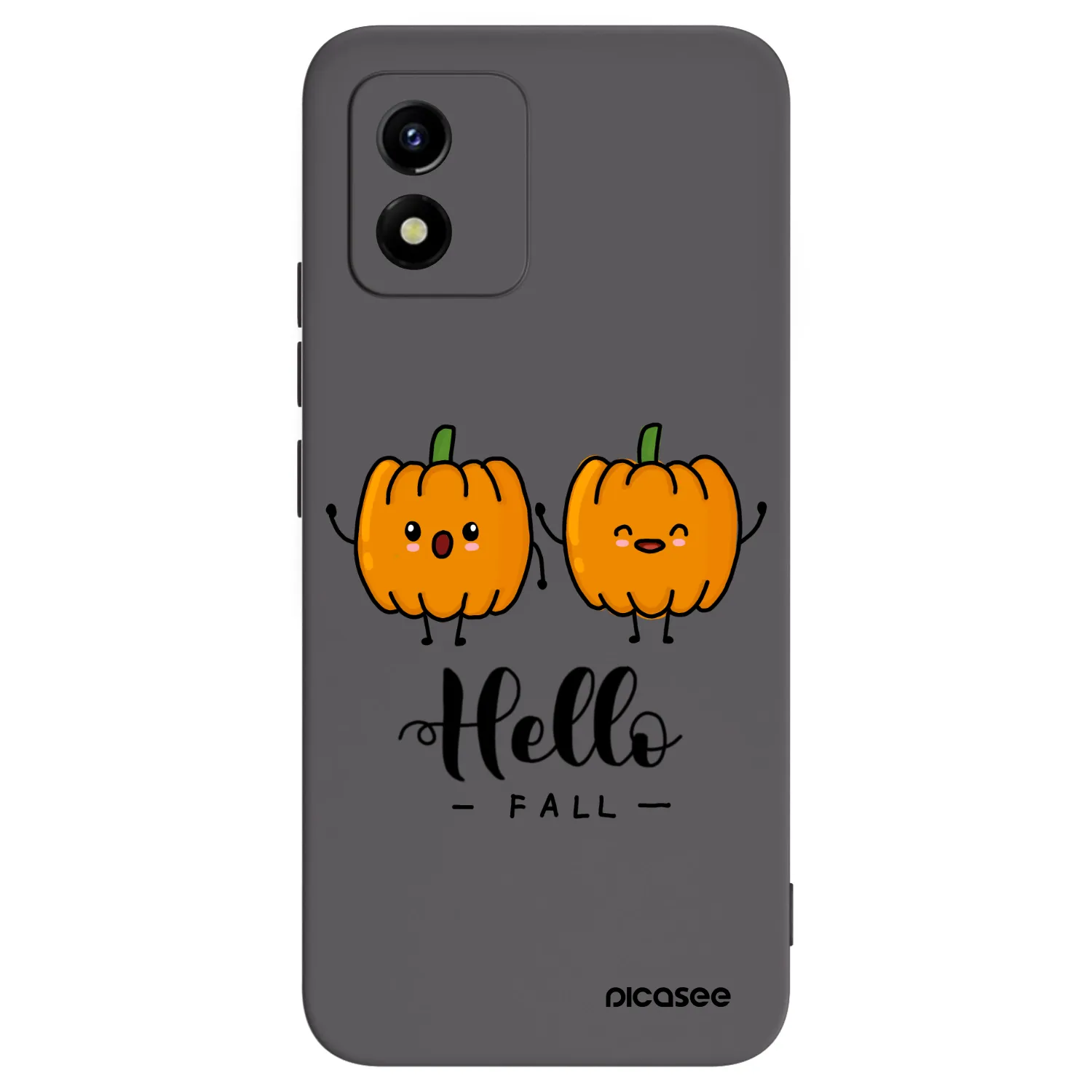 Picasee Vivo Y01 Hülle - Schwarzes Silikon - Hallo Fall