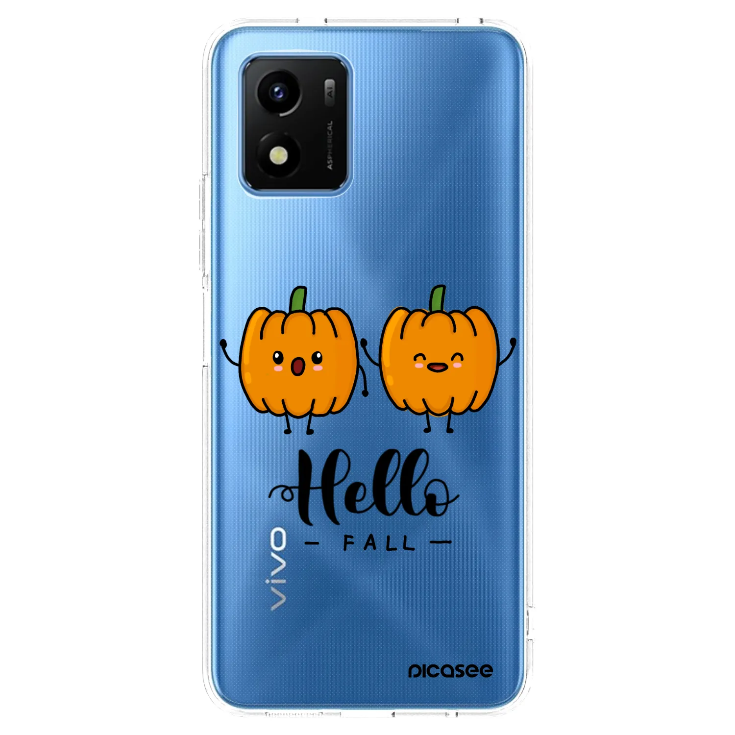Picasee Vivo Y01 Hülle - Transparentes Silikon - Hallo Fall