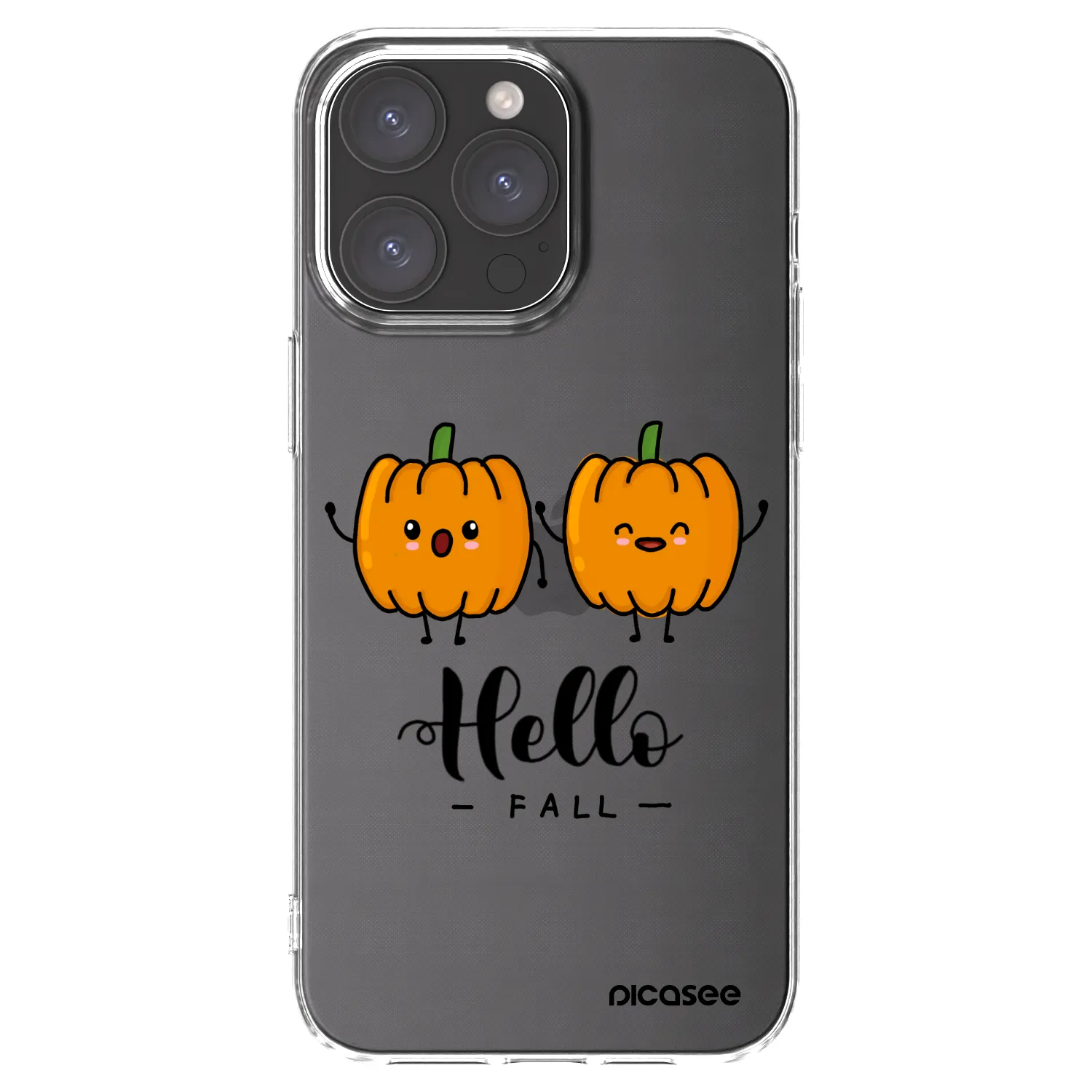 Picasee Apple iPhone 15 Pro Max Hülle - Transparentes Silikon - Hallo Fall