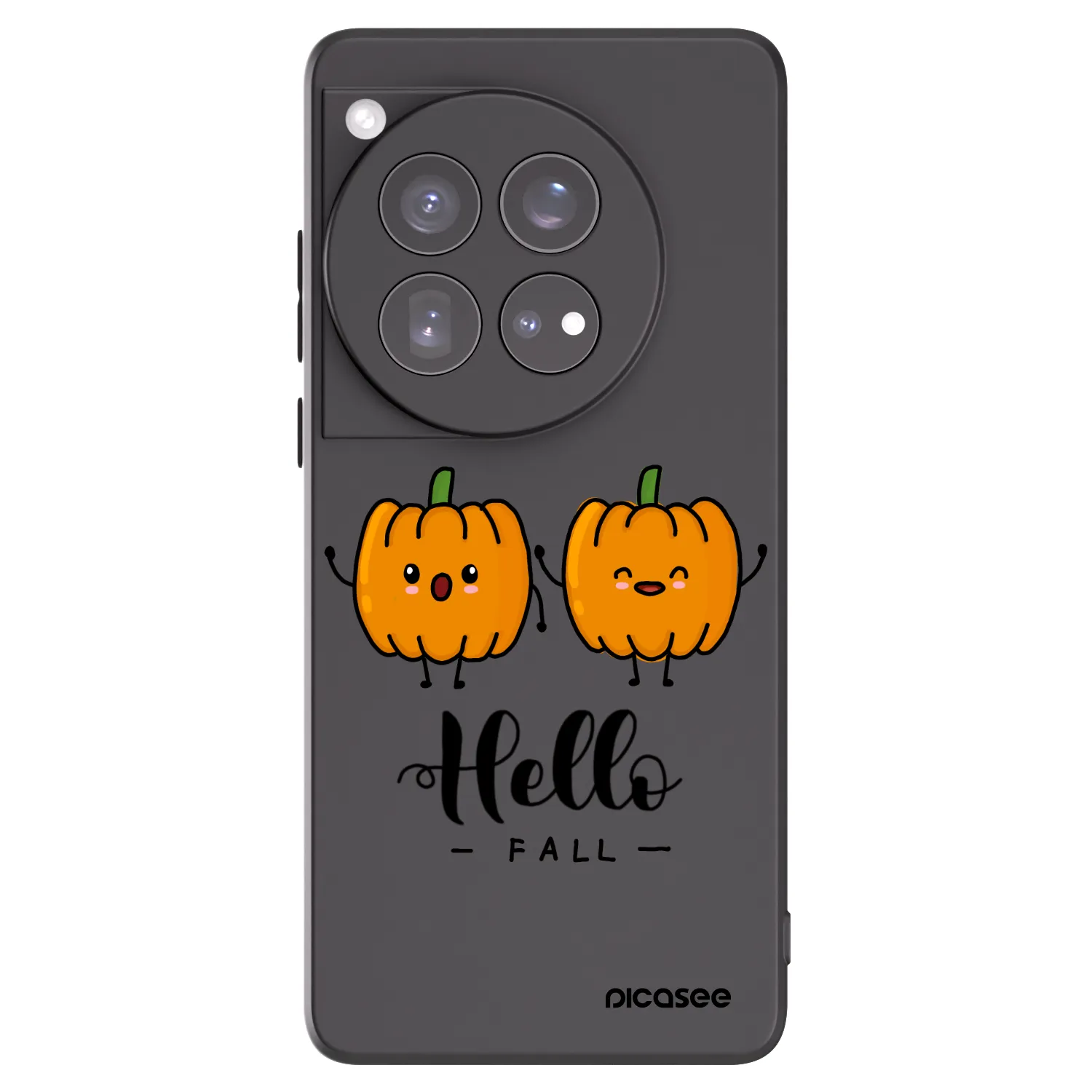 Picasee OnePlus 12 5G Hülle - Schwarzes Silikon - Hallo Fall