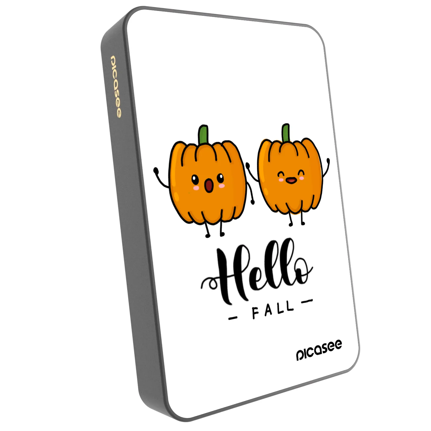 Picasee Powerbank mit MagSafe 10 000 mAh Grau - Hallo Fall