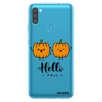 Picasee Samsung Galaxy M11 Hülle - Transparentes Silikon - Hallo Fall