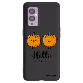 Picasee OnePlus 9 Hülle - Schwarzes Silikon - Hallo Fall