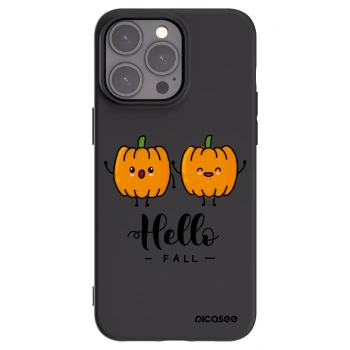 Picasee Apple iPhone 15 Pro Max Hülle - Schwarzes Silikon - Hallo Fall