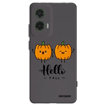 Picasee Motorola Moto G35 5G Hülle - Schwarzes Silikon - Hallo Fall