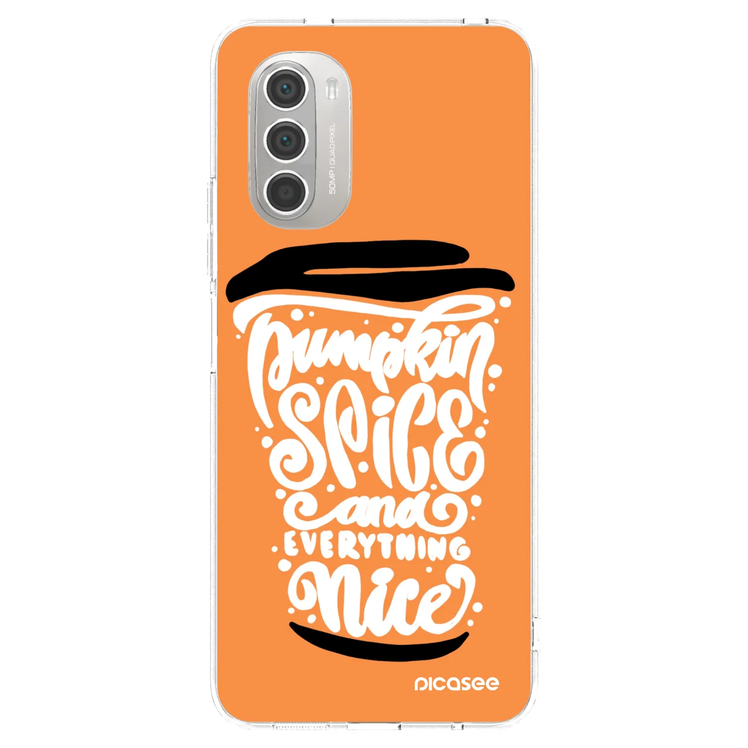 Picasee Motorola Moto G51 Hülle - Transparentes Silikon - Pumpkin coffee