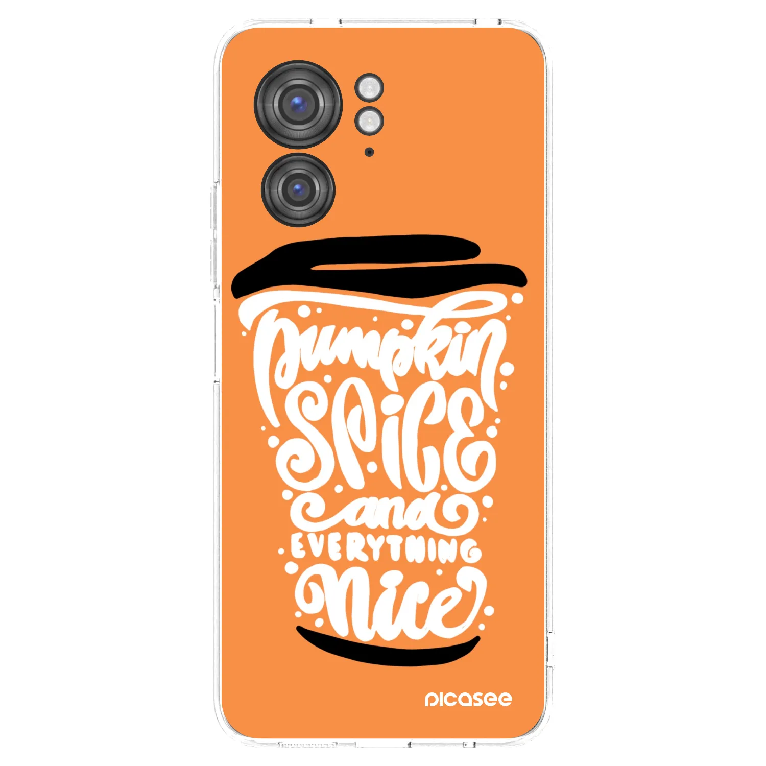 Picasee Motorola Edge 40 Hülle - Transparentes Silikon - Pumpkin coffee