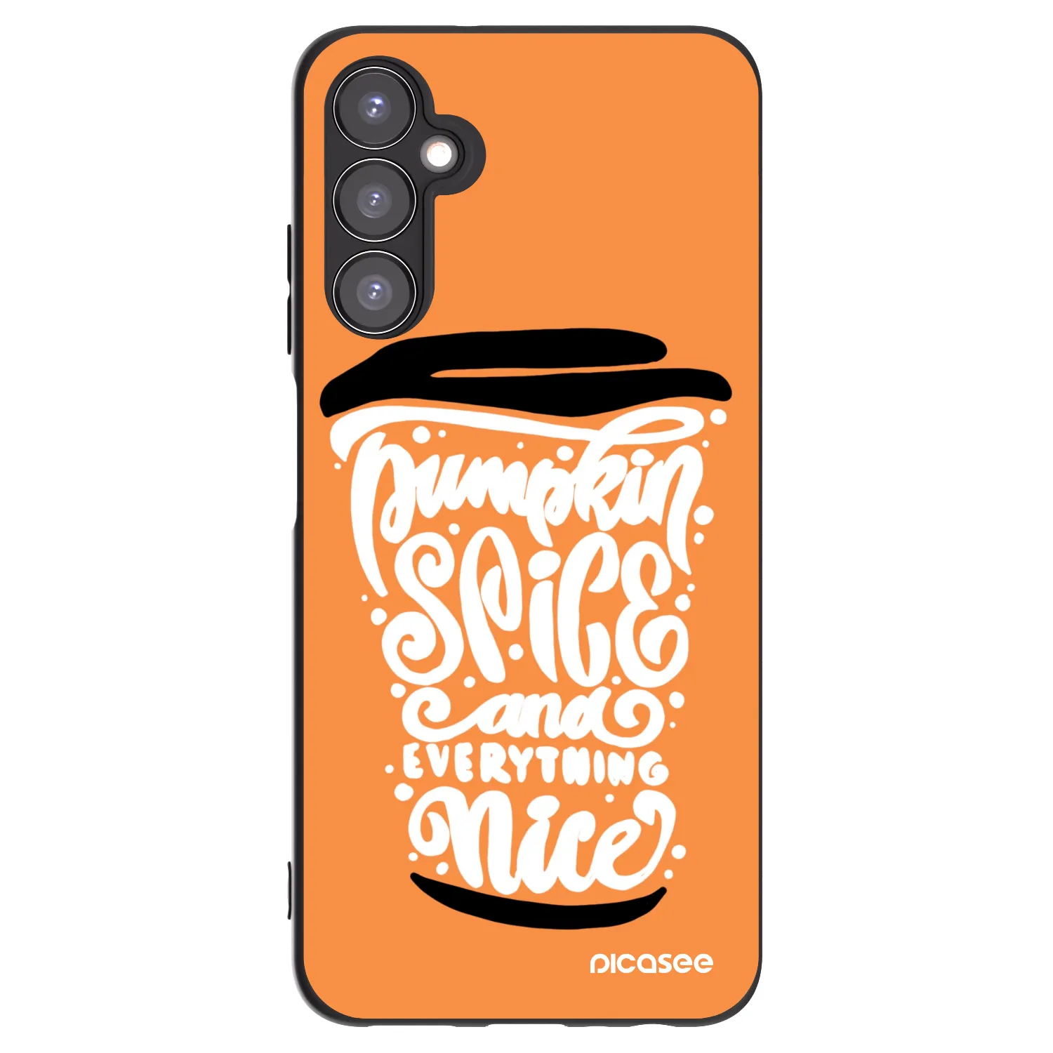 Picasee Samsung Galaxy A05s A057G Hülle - Schwarzes Silikon - Pumpkin coffee