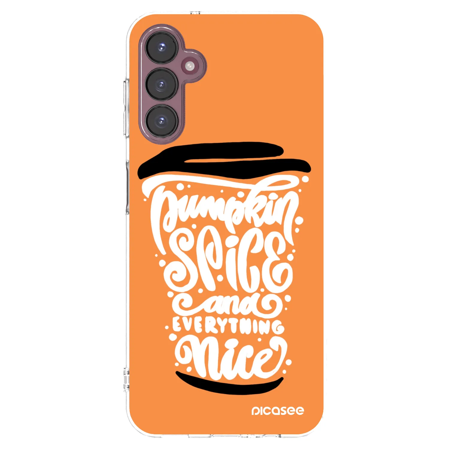 Picasee Samsung Galaxy A05s A057G Hülle - Transparentes Silikon - Pumpkin coffee