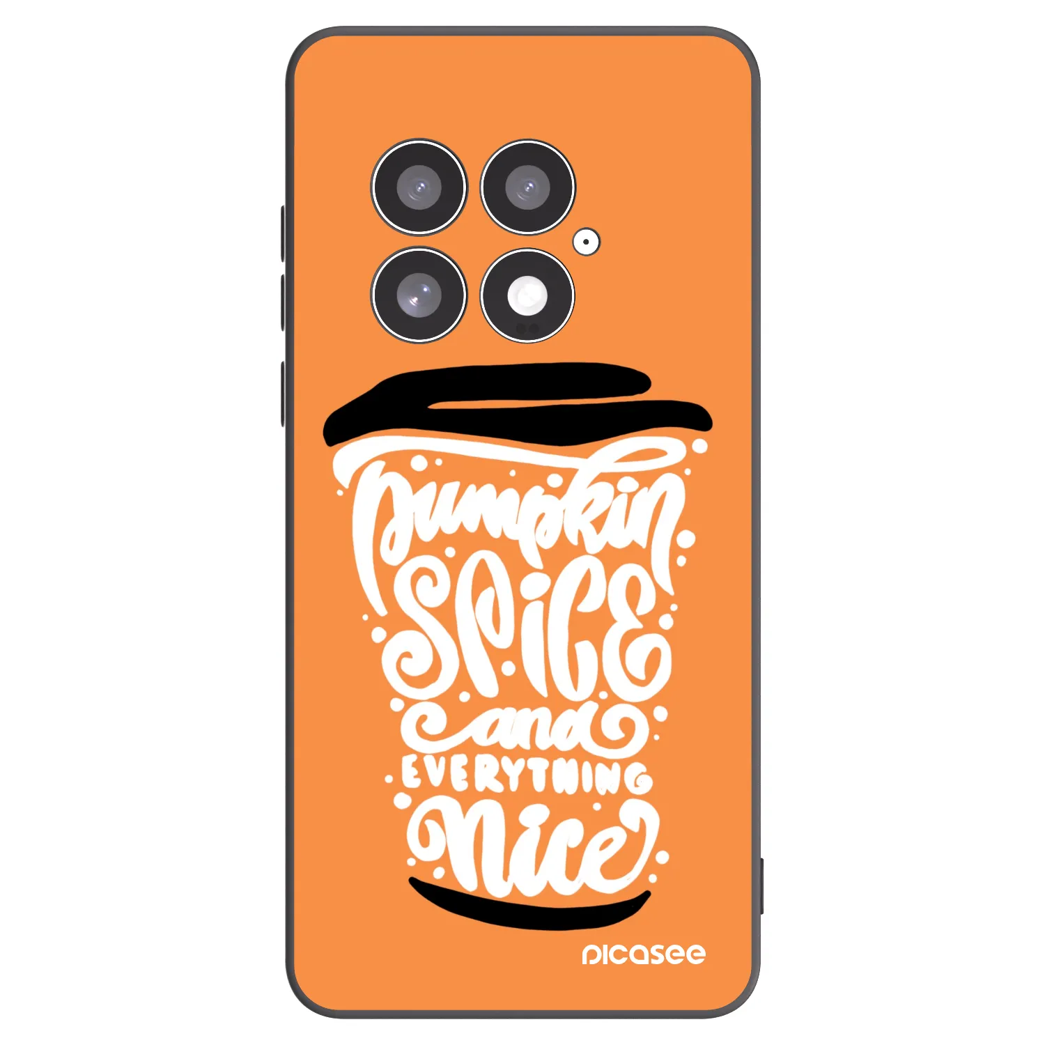 Picasee OnePlus 13 5G Hülle - Schwarzes Silikon - Pumpkin coffee