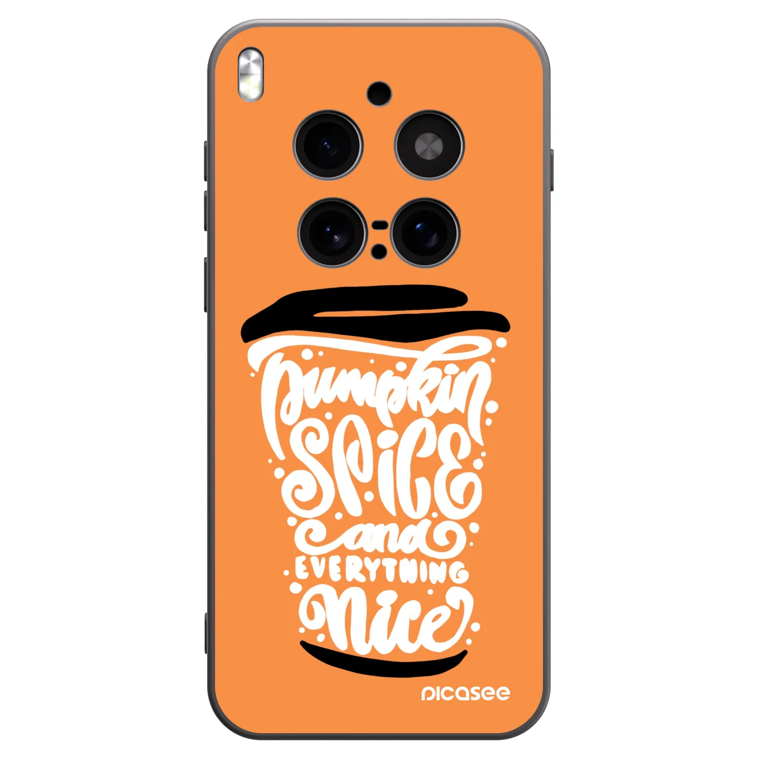 Picasee Vivo X300 Pro Hülle - Schwarzes Silikon - Pumpkin coffee