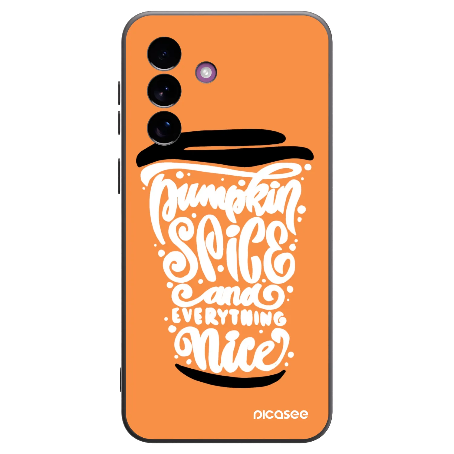 Picasee Samsung Galaxy A37 Hülle - Schwarzes Silikon - Pumpkin coffee