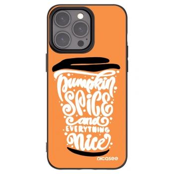 Picasee Apple iPhone 15 Pro Max Hülle - Schwarzes Silikon - Pumpkin coffee