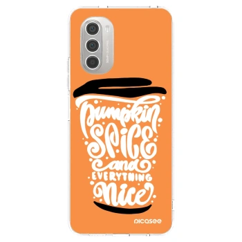 Picasee Motorola Moto G51 Hülle - Transparentes Silikon - Pumpkin coffee