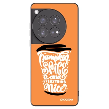 Picasee OnePlus 12 5G Hülle - Schwarzes Silikon - Pumpkin coffee