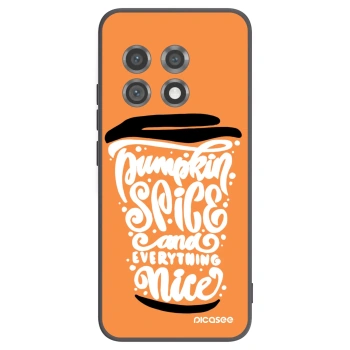 Picasee OnePlus 11 5G Hülle - Schwarzes Silikon - Pumpkin coffee